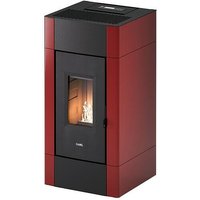 Pelletofen Cristal 9 Metall Rot 8,5 kW Pellet Air Kamin Kaminofen belüftet - Cadel von CADEL