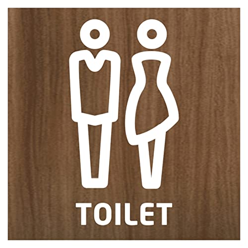 Toilettenschilder für Tür, Badezimmertürschilder, Toilette, WC, Schilder für Geschäft, Badezimmerschild, 17 cm (Farbe: Weiß, Größe: Toilette) von CADKF