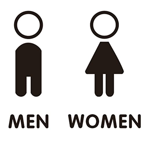 Toilettenschilder für Tür, Männer und Frauen, Badezimmer-Türschilder, Toilette, WC-Schilder für Geschäft, 18 cm Höhe (Farbe: B) von CADKF