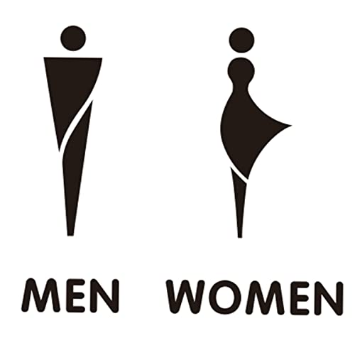 Toilettenschilder für Tür, Männer und Frauen, Badezimmer-Türschilder, Toilette, WC-Schilder für Geschäft, 25 cm Höhe (Farbe: E) von CADKF