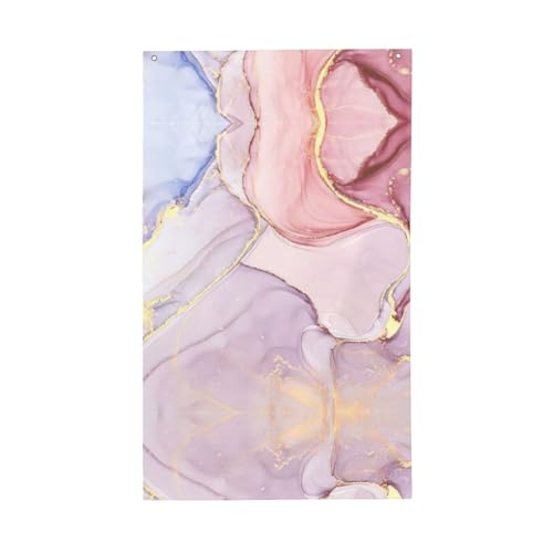 Lila und goldfarbene Marmor-Druck-Dekor-Flagge, Gartenflaggen, für drinnen und draußen, für Hinterhof, Veranda, Rasen, Garten, Urlaub Lila und goldfarbene Marmor-Druck-Dekor-Flagge, Gartenflaggen, für drinnen und draußen, für Hinterhof, Veranda, Rasen, Garten, Urlaub von CADREWY