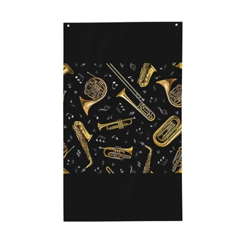 Musikinstrumente Druck Dekor Flagge Gartenflaggen Indoor Outdoor Display Hinterhof Veranda Rasen Garten Urlaub Musikinstrumente Druck Dekor Flagge Gartenflaggen Indoor Outdoor Display Hinterhof Veranda Rasen Garten Urlaub von CADREWY