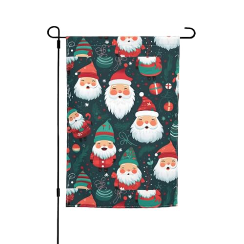 Weihnachtsflagge, Cartoon-Weihnachtsmann-Druck, Schönheit, Gartenflagge, Ganzjahr, Outdoor-Dekoration für Terrasse, Veranda, Rasen Weihnachtsflagge, Cartoon-Weihnachtsmann-Druck, Schönheit, Gartenflagge, Ganzjahr, Outdoor-Dekoration für Terrasse, Veranda, Rasen von CADREWY