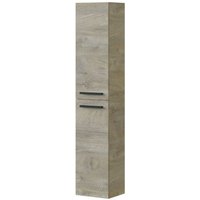 Abitare - Hängeschrank fürs Bad 30x25,5x140 cm Eiche mit 2 Türen – Alimo von ABITARE