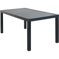 Garten-Tisch 160x90 cm Amalfi ausziehbarer aus anthrazit lackiertem Aluminium Aluminium von CAESAROO