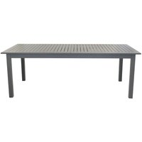 Garten-Tisch 220x100 cm Rodi ausziehbarer aus Taupe lackiertem Aluminium Aluminium von CAESAROO
