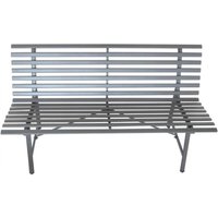 3-Sitzer-Bank 129x64x80 cm aus grau pulverbeschichtetem Metall - Calabria 3-Sitzer-Bank 129x64x80 cm aus grau pulverbeschichtetem Metall - Calabria von ABITARE