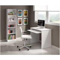 Altri - Schreibtisch Dayton, Schreibtisch mit Regal, PC-Halter Arbeitstisch für Büro oder Schlafzimmer, Schreibtisch, cm 90x54h79, Weiß von ALTRI