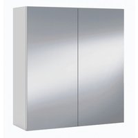 Spiegelschrank 60x21x65 cm glänzend weiß mit einer Tür weiß von CAESAROO