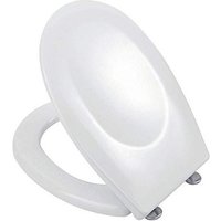 Caesaroo - Toilettensitze wärmehärtendem 37x45 cm glänzend weiß lackierter mit Verschluss soft close Glänzendes Weiß von CAESAROO