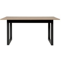 Ausziehbarer Tisch 160x90 cm helle Eiche und Anthrazitgrau - Lentini von ABITARE