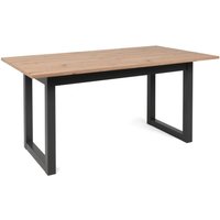 Ausziehbarer Tisch 160x90 cm, handgefertigt aus Eiche und Anthrazitgrau - Lentini von ABITARE