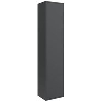 Abitare - Hängende Badezimmersäule 30x140 cm mattschwarz mit einer Tür - Olympus von ABITARE
