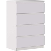 Kommode 113 cm mattweiß mit vier Schubladen - Cosenza Kommode 113 cm mattweiß mit vier Schubladen - Cosenza von ABITARE