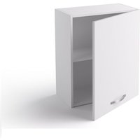 Küchenoberschrank 60x33xH72 cm aus Holz matt weiß mit einer Tür weiß von CAESAROO