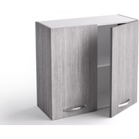 Küchenoberschrank 80x33xH72 cm aus Holz Grau Islanda mit zwei Türen Grau von CAESAROO