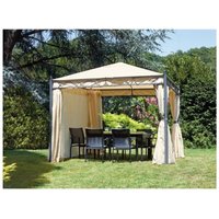 Pavillon quadratisch 3x3 m aus eisen Anthrazitgrau Sand von CAESAROO