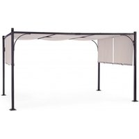 Pergola 4x3 m Panama mit anthrazitfarben lackiertem Stahl Stahl von CAESAROO