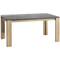 Tisch 160x90 cm Grau mit Beinen aus Natureiche Eiche und Grau von CAESAROO