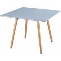 Caesaroo - Tisch 80x80 cm Grau mit Beine aus Buchenholz Grau von CAESAROO