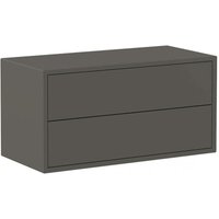 Caesaroo - Wandschrank Dunkelgrau mit zwei Schubladen Serie Lisbona Dunkelgrau von CAESAROO