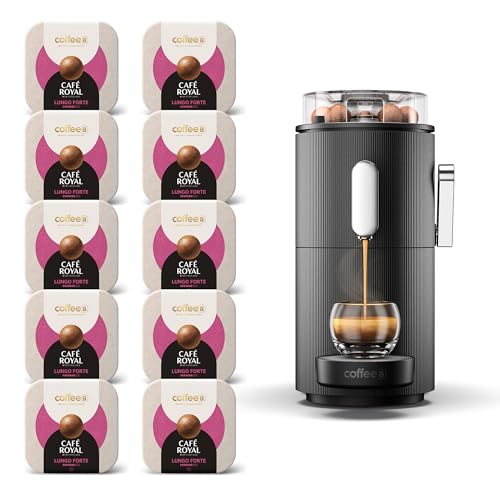 CAFE ROYAL SWITZERLAND PROFESSIONAL CoffeeB Globe Kaffeemaschine, Schwarz, mit 90 LUNGO FORTE Kaffeebällen (10x 9 Stück), 100% kompostierbar CAFE ROYAL SWITZERLAND PROFESSIONAL CoffeeB Globe Kaffeemaschine, Schwarz, mit 90 LUNGO FORTE Kaffeebällen (10x 9 Stück), 100% kompostierbar von CAFE ROYAL SWITZERLAND PROFESSIONAL