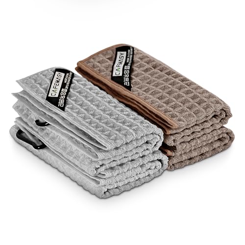 CAFEMASY Barista Tuch Set 4 Stück Microfasertuch Barista Cloth Lappen Barista Zubehör zum reinigen Ihres Kaffee Equipments Dampflanze und Siebträgermaschine von CAFEMASY