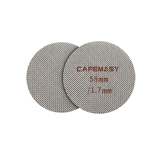 CAFEMASY Espresso Puck Screen 58 mm, 2 Stück, wiederverwendbar, Edelstahl, Espresso-Filter, Mesh-Platte, untere Duschwand für Kaffee, Siebträger, Filterkorb von CAFEMASY