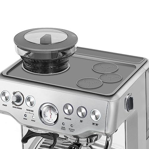 CAFEMASY Espressomaschine Zubehör Silikonmatte Wasserdicht Hitzebeständig Anti-Rutsch Pad Kaffeemaschine Top Cover Matte Kompatibel mit Breville Sage BES870/878 Barista Express Pro Espressomaschine von CAFEMASY