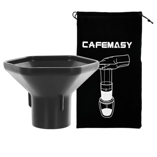 CAFEMASY Kaffeefilter - Tragbarer Kaffeesatz-Trichter und Reisetasche Kit für Aeropress Go XL - Polypropylen (PP) - Schwarz von CAFEMASY