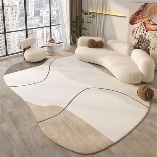 CAFETU Linienteppiche, Moderne, unregelmäßige Teppiche, Rutschfester Teppich, weich und langlebig, für Wohnzimmer, Schlafzimmer, Arbeitszimmer von CAFETU