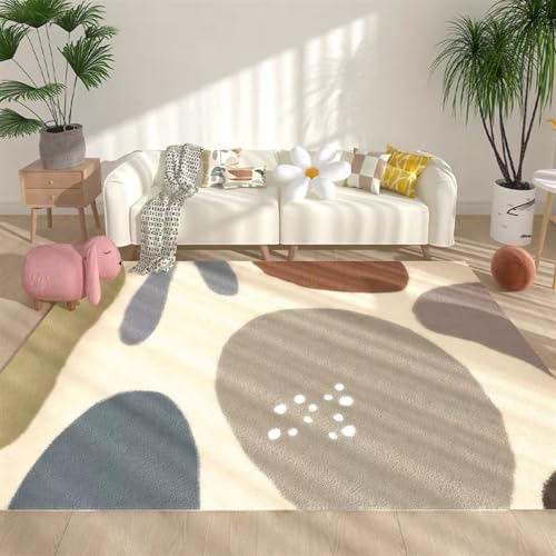 CAFETU Tapis de Forme irrégulière, Tapis lavable, Tapis de sol Pour la décoration des chambres, Tapis modernes Pour le Salon von CAFETU