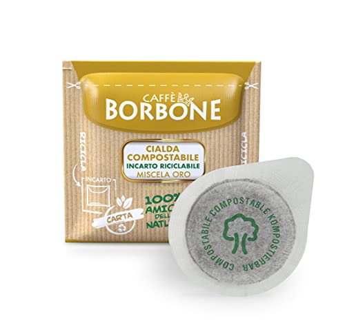 Caffè Borbone Kaffee Kompostierbare Pods, Recyclebare Verpackung, Gold Mischung - 150 stück - Kompatibel mit ESE System Papier Pads 44 mm von CAFFÈ BORBONE