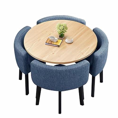 CAFIEDR Rundes Esstisch-Set mit 4 Stühlen, Tische und Stühle für kleine Büro-Konferenzräume, Moderne Esszimmermöbel von CAFIEDR