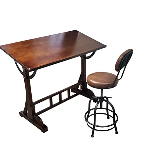 CAFIEDR Zeichentisch aus Holz mit Stuhl, Bastelstation von Studio Designs mit verstellbarem Winkel, Schreibtisch für Kunst und Handwerk im Studio zum Malen, Zeichnen, Schreiben, Lesen von CAFIEDR