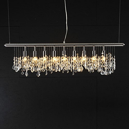 CAGÜ - DESIGN HÄNGELAMPE HÄNGELEUCHTE [JADE] CHROM 9-FLAMMIG 120cm LÄNGE von cagü
