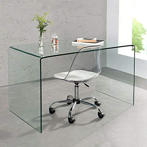 CAGÜ Design Glasschreibtisch Schreibtisch Mayfair Glas transparent 120cm x 70cm von CAGÜ