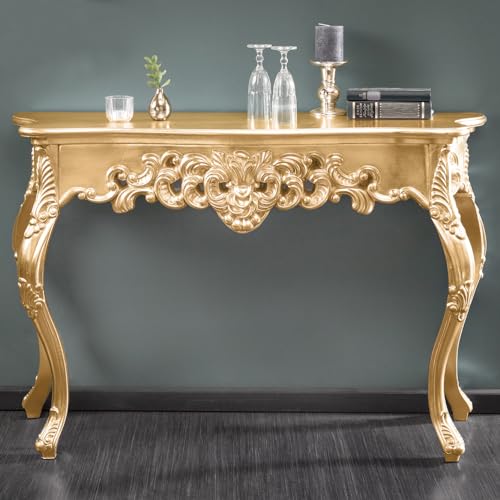 CAGÜ - ROMANTISCHE KONSOLE [FLORENCE] GOLD ANTIK in BAROCK-DESIGN 110cm x 35cm, NEU! von CAGÜ