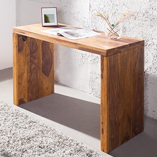 cagü Sekretär & Schreibtisch SATNA Sheesham massiv Holz 100cm x 40cm von cagü