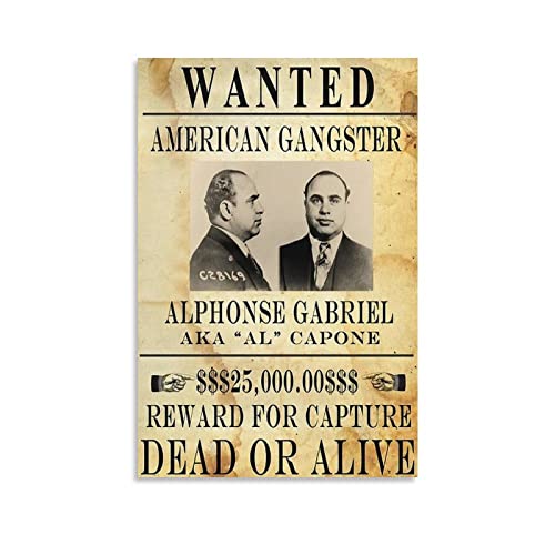 Al Capone Wanted Poster Home Decor Poster Wall Art Hanging Picture Print Decorative Painting Posters 12x18inch(30x45cm) von CAIAO