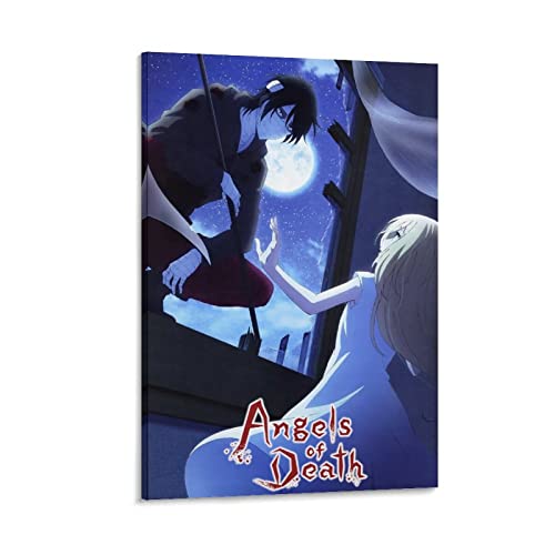 Angels of Death Anime Poster für Schlafzimmer, Ästhetik, Bilderdruck, Leinwandbild, 30 x 45 cm Rahmen von CAIAO