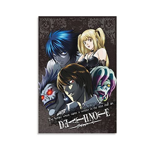 Anime Death Note Poster für Schlafzimmer, Ästhetik, Bilddruck, Leinwandbild, 40 x 60 cm, ohne Rahmen von CAIAO