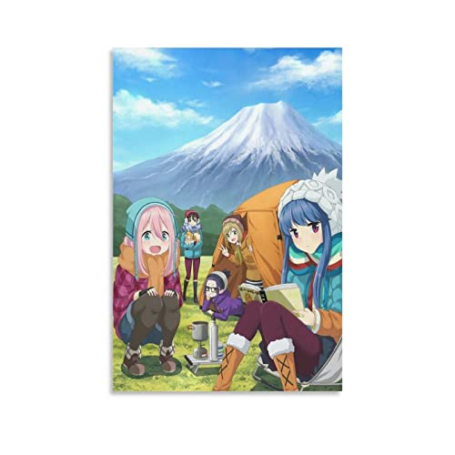 Anime Laid-Back Camp Yuru Camp Manga Poster Bild Druck Leinwand Gemälde Schlafzimmer Ästhetik 30 x 45 cm ohne Rahmen von CAIAO