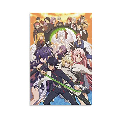 Anime Manga Seraph of The End Poster für Schlafzimmer, Ästhetik, Bilderdruck, Leinwandgemälde, 20 x 30 cm, ohne Rahmen von CAIAO