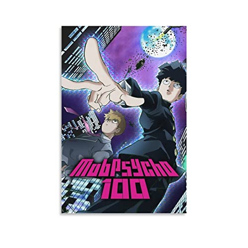Anime Mob Psycho 100 Poster für Schlafzimmer, Ästhetik, Bilddruck, Leinwandbild, 40 x 60 cm, ohne Rahmen von CAIAO