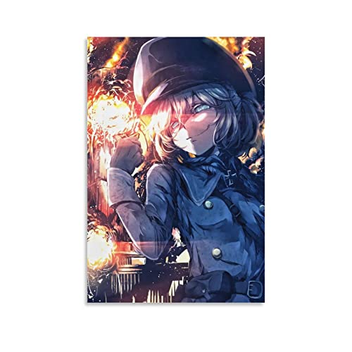 Anime Saga of Tanya The Evil Manga Poster für Schlafzimmer, Ästhetik, Bilddruck, Leinwandbild, 30 x 45 cm, ohne Rahmen von CAIAO