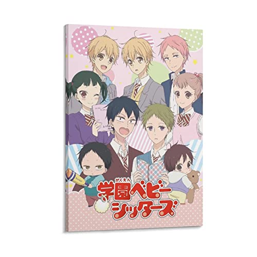 Anime School Babysitters Gakuen Babysitters Poster für Schlafzimmer, Ästhetik, Bilderdruck, Leinwandgemälde, 20 x 30 cm Rahmen von CAIAO