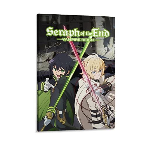 Anime Seraph of The End Manga Poster für Schlafzimmer, Ästhetik, Bilderdruck, Leinwandgemälde, 20 x 30 cm Rahmen von CAIAO