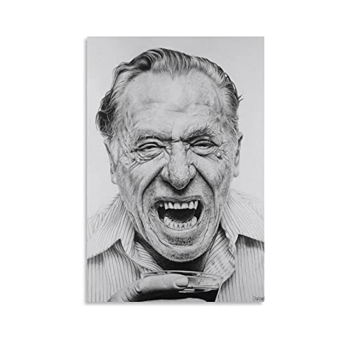 Charles Bukowski Poster The Poet Poster Print Art Wall Painting Canvas Poster Modern Bedroom Decor 16x24inch(40x60cm) von CAIAO