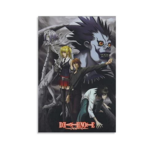 Death Note Anime-Poster für Schlafzimmer, Ästhetik, Bilddruck, Leinwandbild, 20 x 30 cm, ohne Rahmen von CAIAO